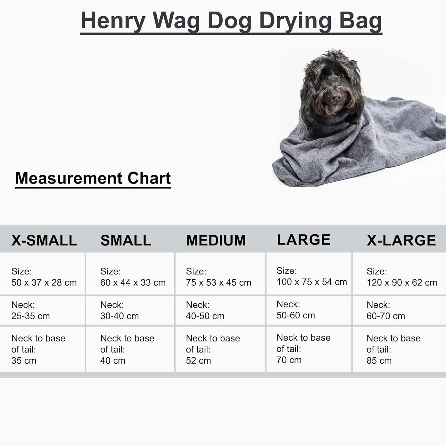 Henry Wag Highly Absorbent Microfiber Dog Drying Bag